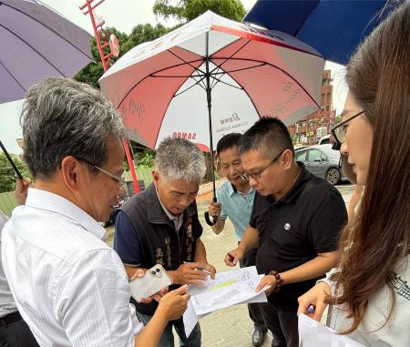 副執行長陳怡帆會勘雲林虎尾福安宮新廟預定地周邊環境改善與景觀綠美化規劃