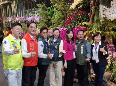 執行長劉米山和副執行長陳怡帆陪同總統賴清德出席「2025亞太蘭花會議暨臺灣國際蘭展」