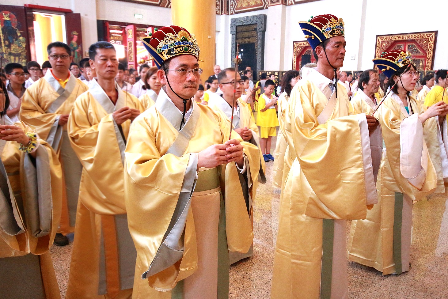 許根尉執行長身著獻祭官漢代禮服參加北港武德宮祭孔釋奠大典，祝福在場莘莘學子學業精進，一切安康！