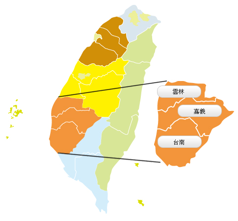 本中心目前服務範圍為雲林縣、嘉義縣、嘉義市、臺南市